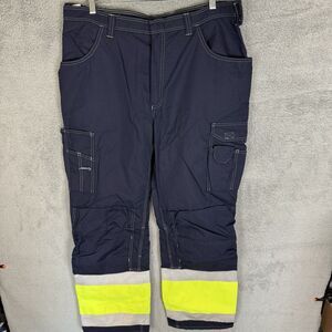 Tranemo Pants Mens 38x32 Workwear FR Flame Retardant Blue Reflective NWT‎